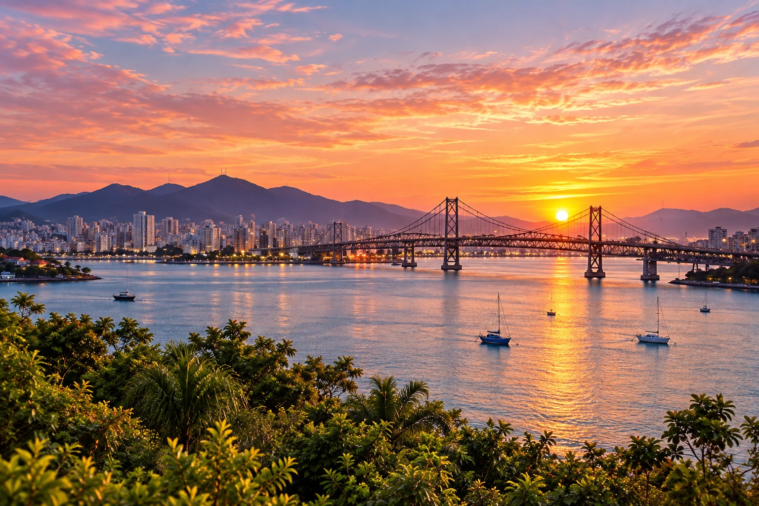 Pôr do sol em Florianópolis